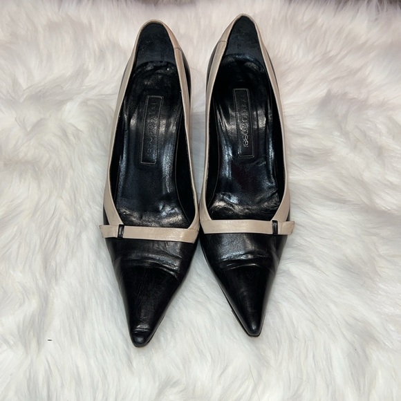 Sergio Rossi Dark Chocolate Brown & Cream Kitten Heels! - Picture 8 of 8